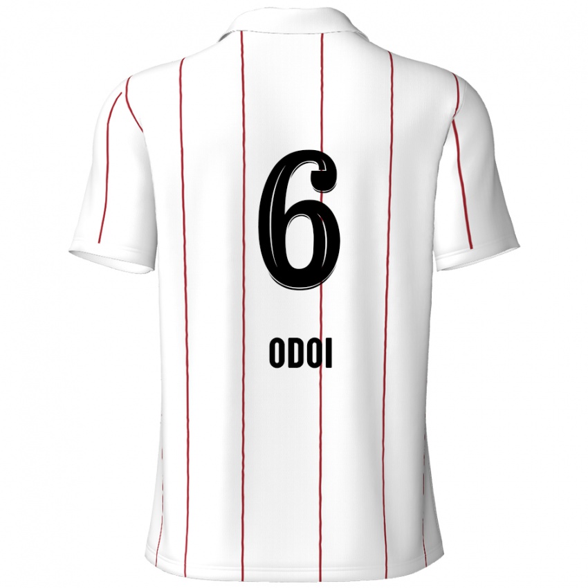 Kinder Denis Odoi #6 Weiß Schwarz Auswärtstrikot Trikot 2024/25 T-Shirt Schweiz