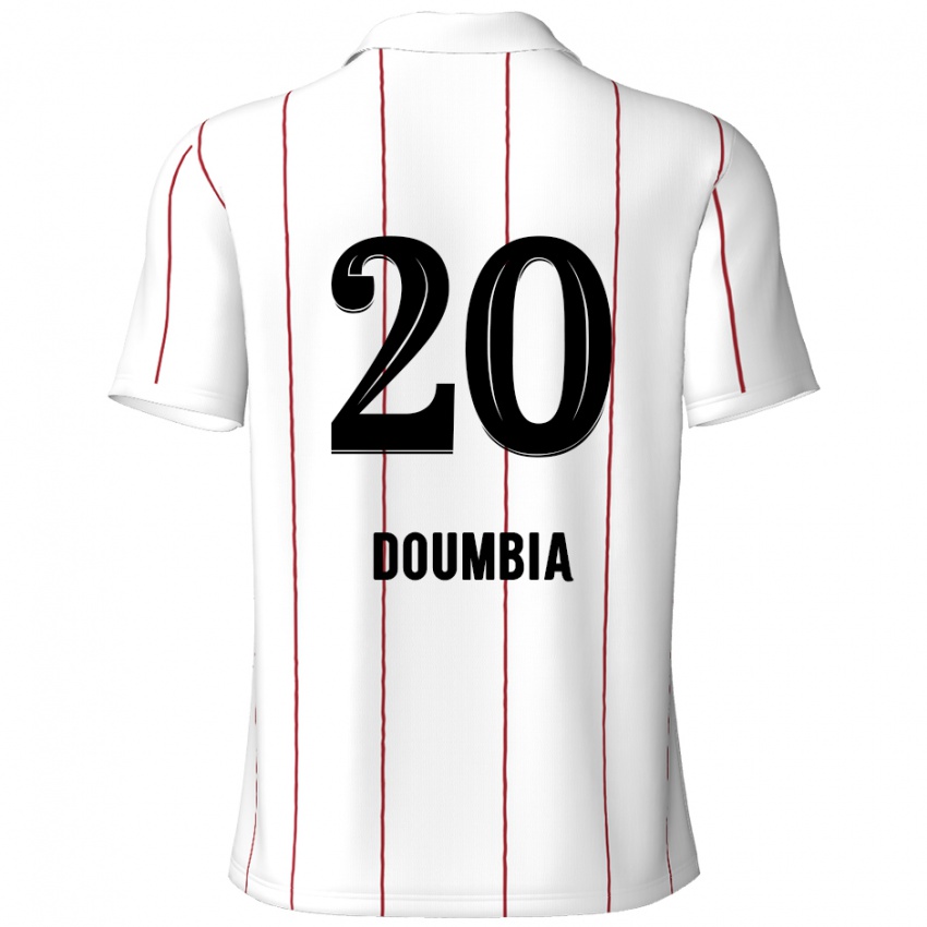 Kinder Mahamadou Doumbia #20 Weiß Schwarz Auswärtstrikot Trikot 2024/25 T-Shirt Schweiz