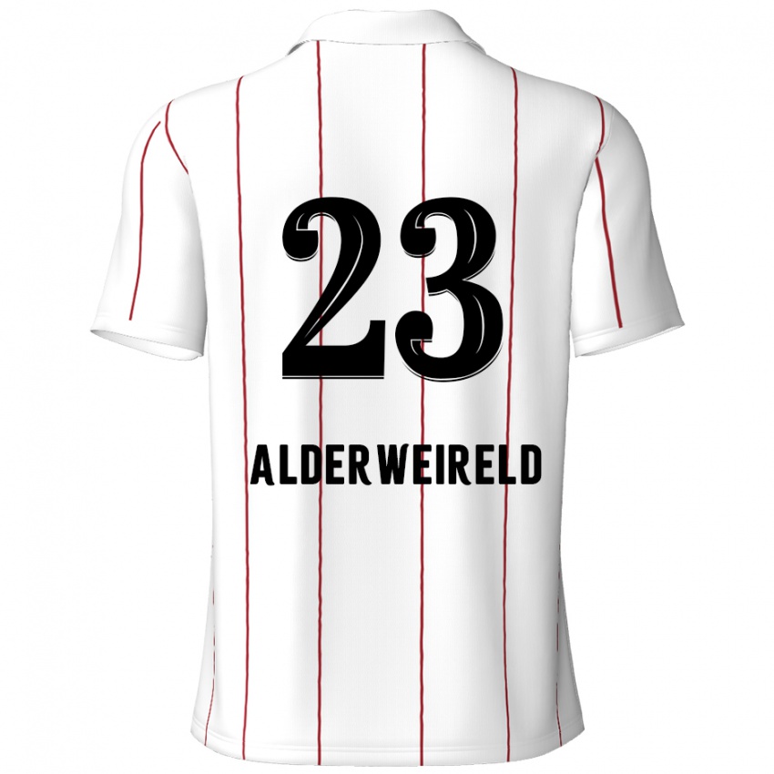 Kinder Toby Alderweireld #23 Weiß Schwarz Auswärtstrikot Trikot 2024/25 T-Shirt Schweiz