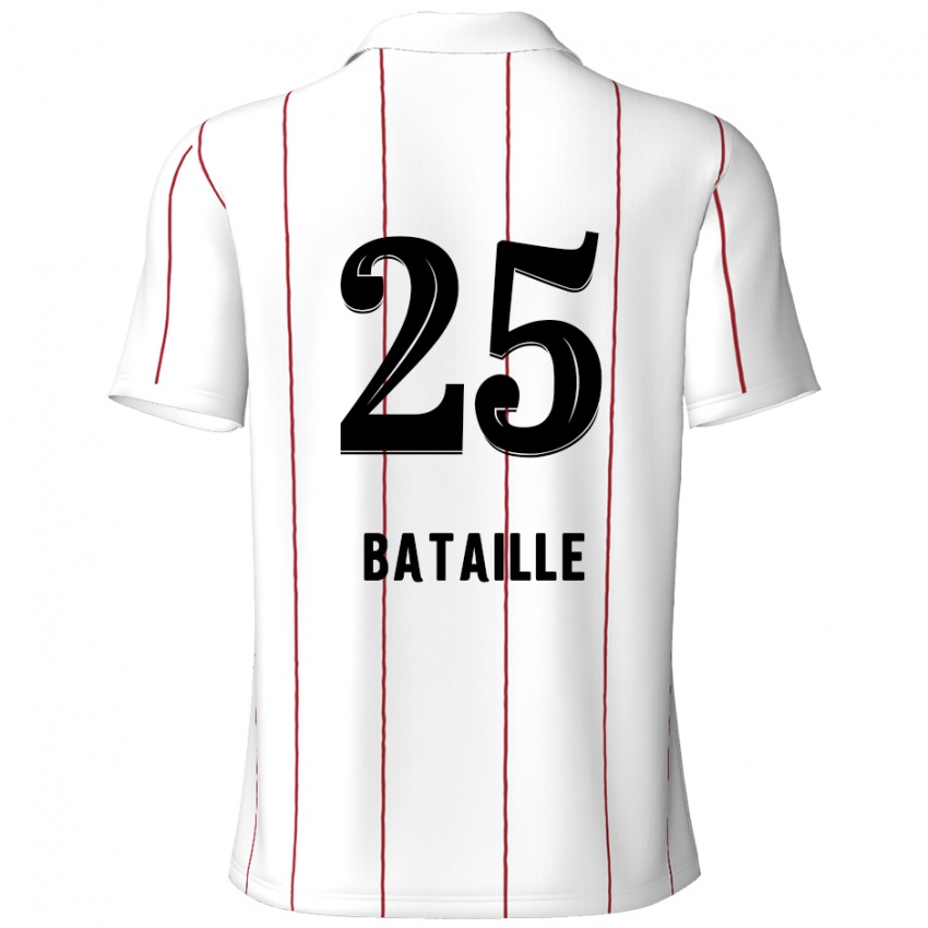 Kinder Jelle Bataille #25 Weiß Schwarz Auswärtstrikot Trikot 2024/25 T-Shirt Schweiz