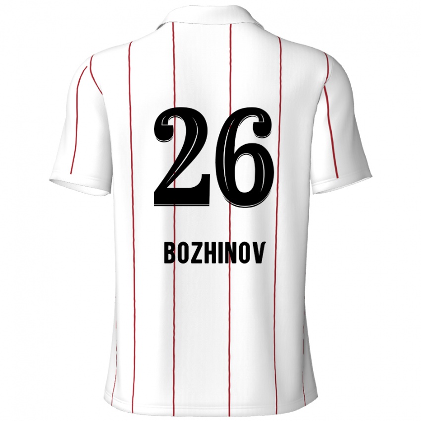 Kinder Rosen Bozhinov #26 Weiß Schwarz Auswärtstrikot Trikot 2024/25 T-Shirt Schweiz