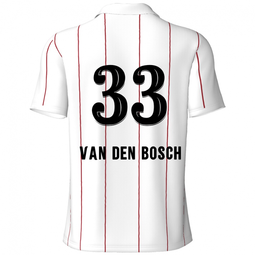 Kinder Zeno Van Den Bosch #33 Weiß Schwarz Auswärtstrikot Trikot 2024/25 T-Shirt Schweiz