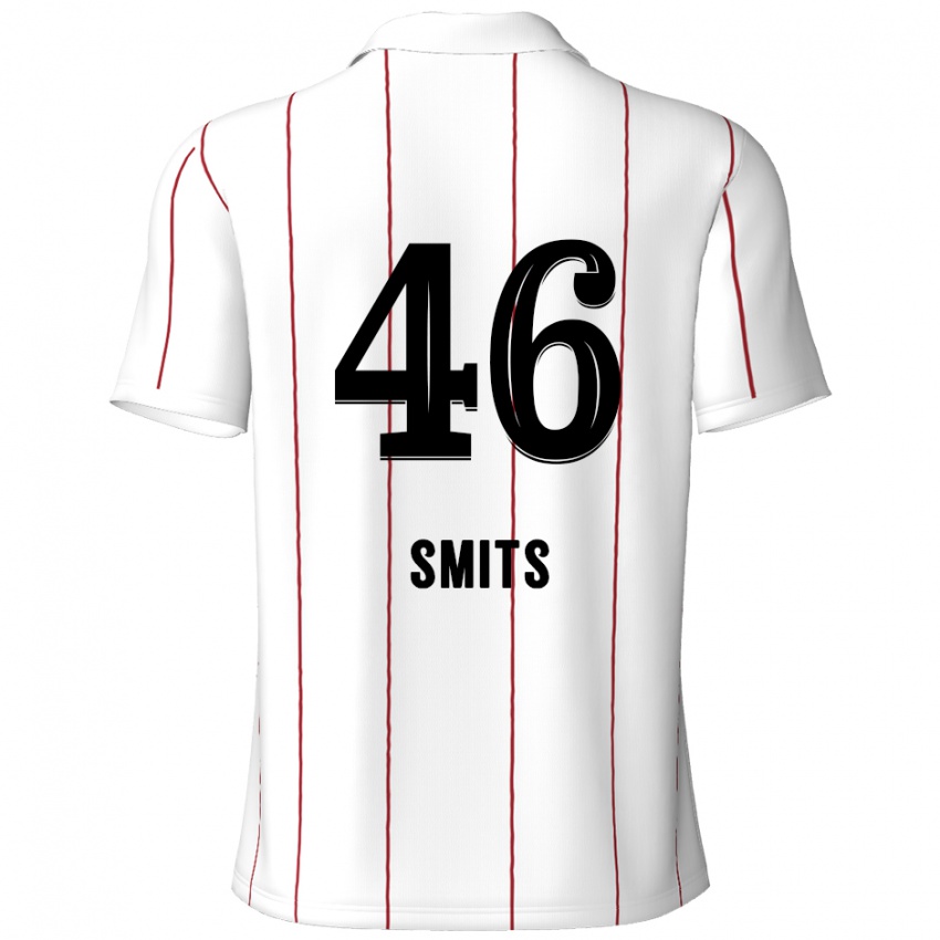 Kinder Milan Smits #46 Weiß Schwarz Auswärtstrikot Trikot 2024/25 T-Shirt Schweiz