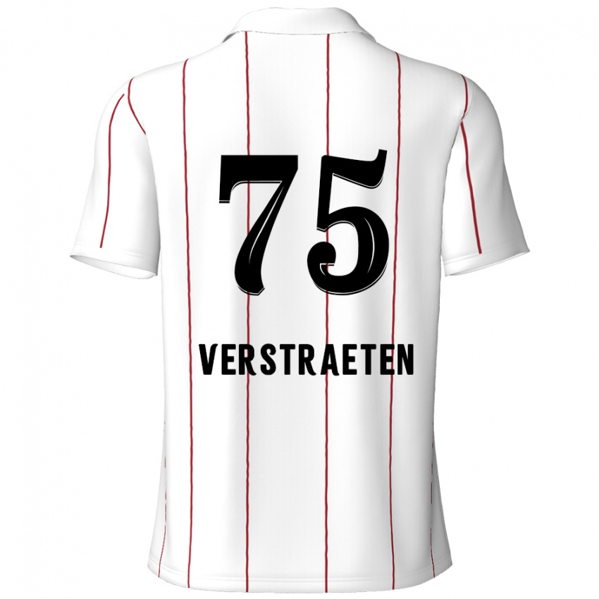 Kinder Andreas Verstraeten #75 Weiß Schwarz Auswärtstrikot Trikot 2024/25 T-Shirt Schweiz