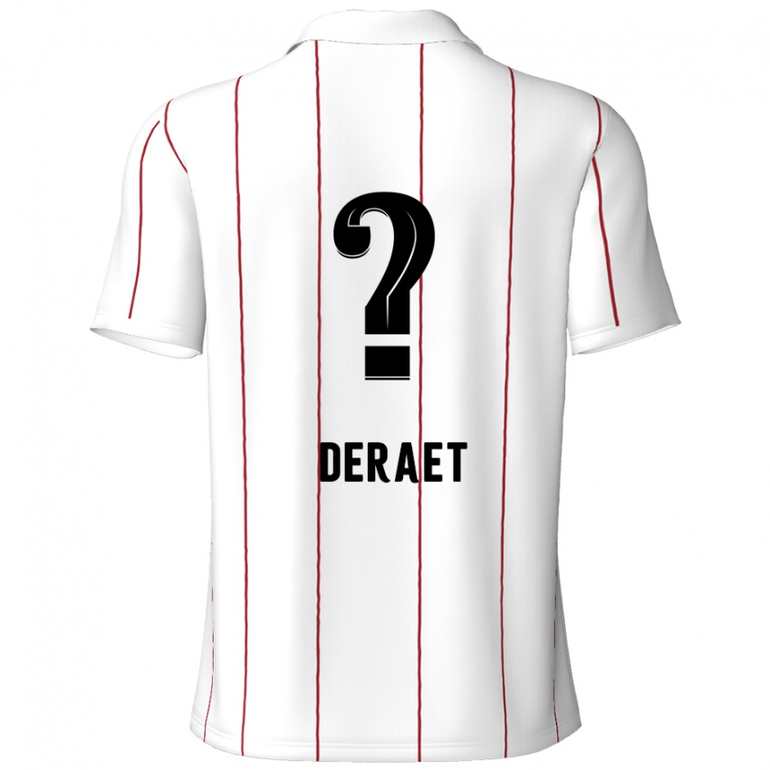 Kinder Xavi Deraet #0 Weiß Schwarz Auswärtstrikot Trikot 2024/25 T-Shirt Schweiz