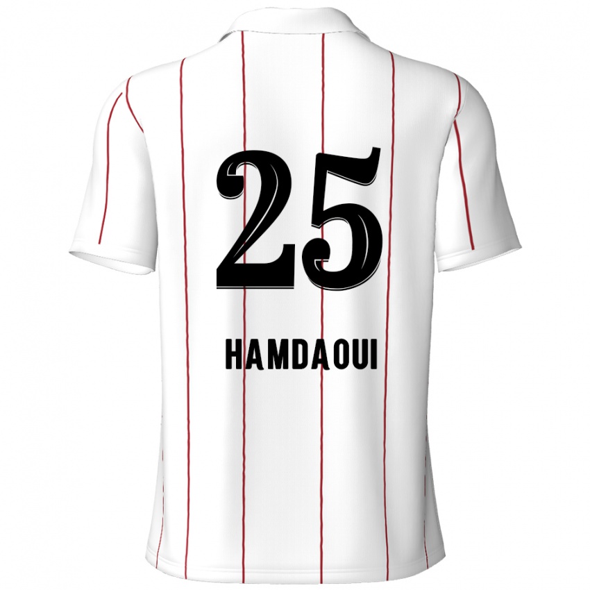 Kinder Youssef Hamdaoui #25 Weiß Schwarz Auswärtstrikot Trikot 2024/25 T-Shirt Schweiz