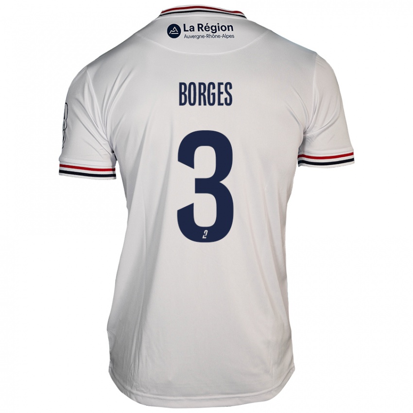 Kinder Neto Borges #3 Weiß Auswärtstrikot Trikot 2024/25 T-Shirt Schweiz