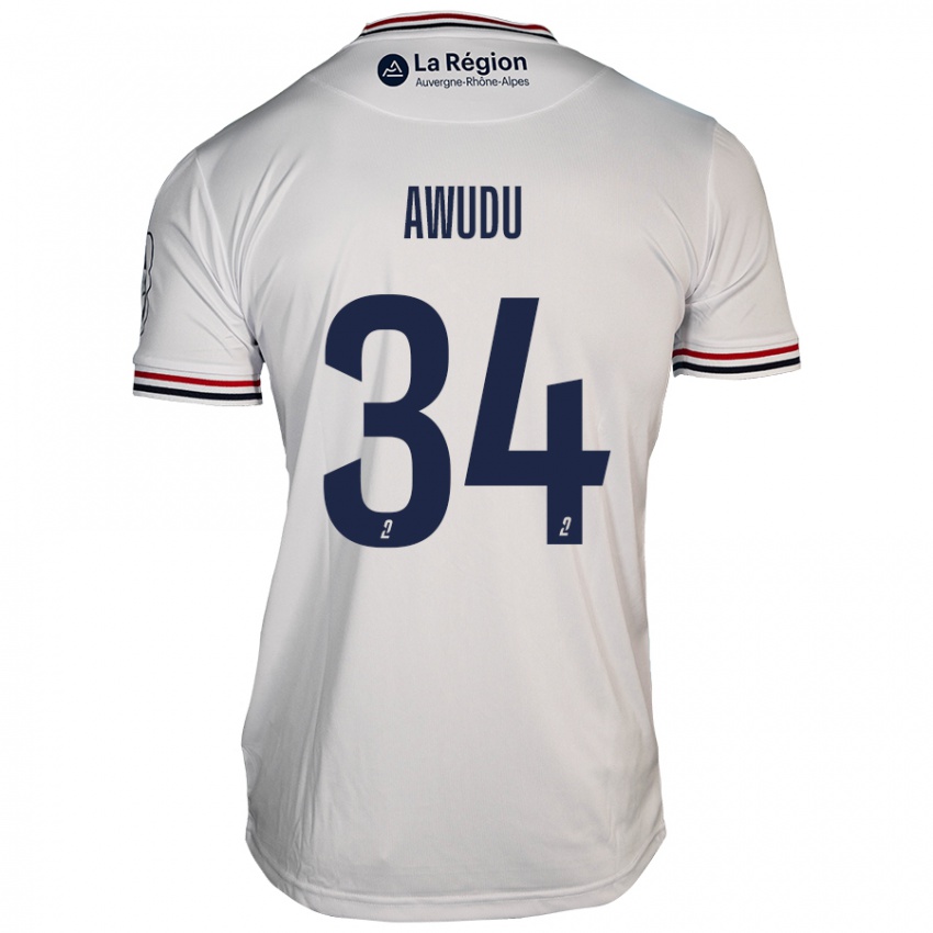 Kinder Sumaila Awudu #34 Weiß Auswärtstrikot Trikot 2024/25 T-Shirt Schweiz