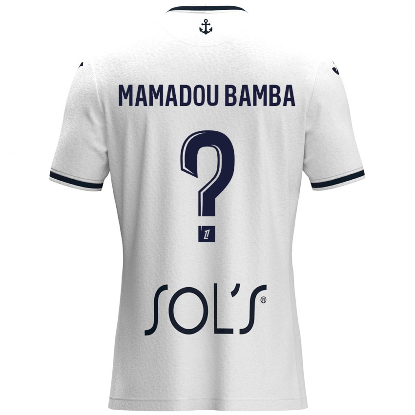 Kinder Ben Mamadou Bamba #0 Weiß Dunkelblau Auswärtstrikot Trikot 2024/25 T-Shirt Schweiz