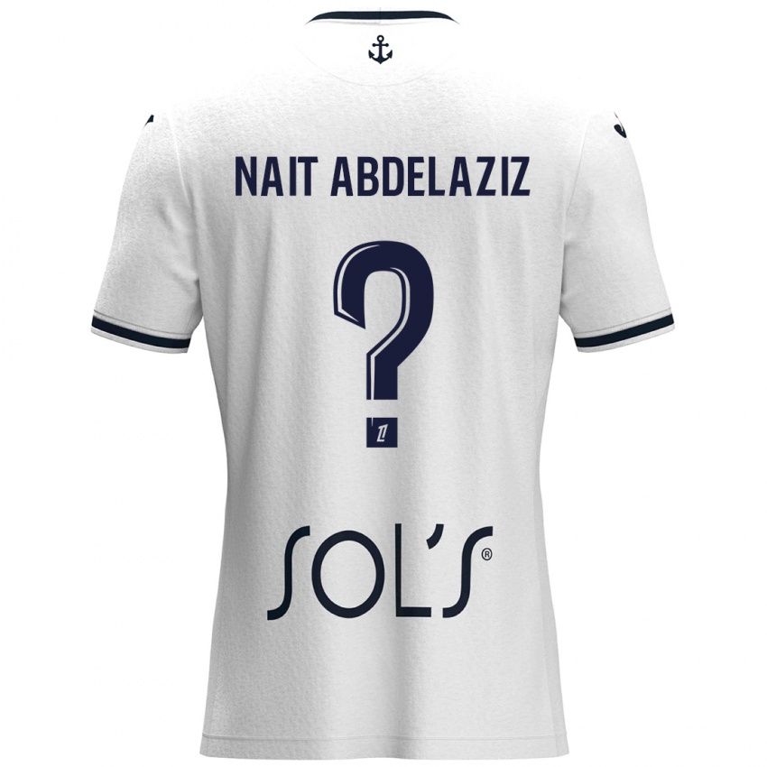 Kinder Elias Naït Abdelaziz #0 Weiß Dunkelblau Auswärtstrikot Trikot 2024/25 T-Shirt Schweiz