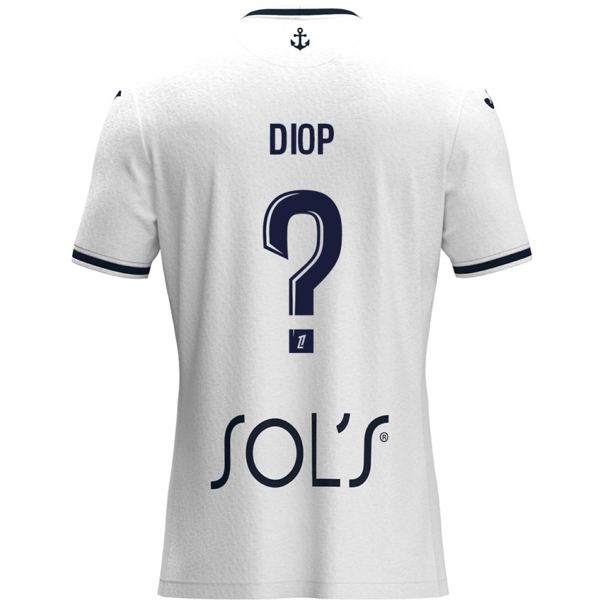 Kinder Doro Diop #0 Weiß Dunkelblau Auswärtstrikot Trikot 2024/25 T-Shirt Schweiz