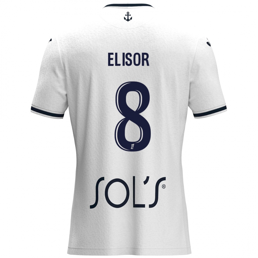 Kinder Salomé Elisor #8 Weiß Dunkelblau Auswärtstrikot Trikot 2024/25 T-Shirt Schweiz