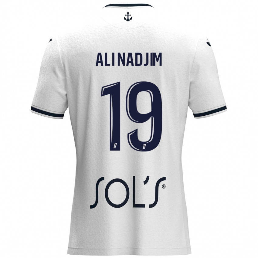 Kinder Nadjma Ali Nadjim #19 Weiß Dunkelblau Auswärtstrikot Trikot 2024/25 T-Shirt Schweiz