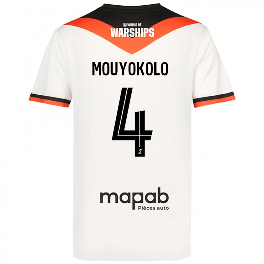 Kinder Loris Mouyokolo #4 Weiß Auswärtstrikot Trikot 2024/25 T-Shirt Schweiz