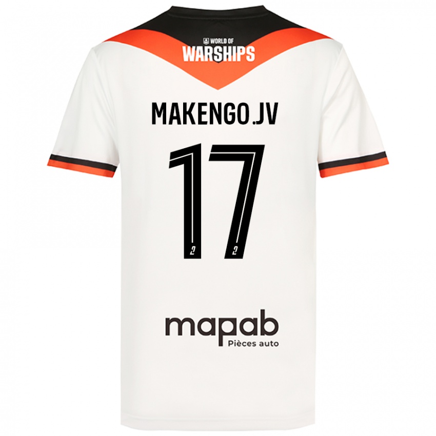 Enfant Maillot Jean-Victor Makengo #17 Blanc Tenues Extérieur 2024/25 T-Shirt Suisse