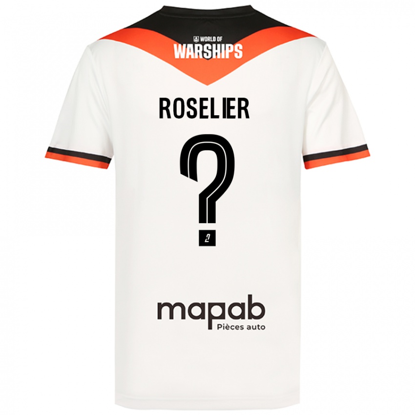 Kinder Nathan Roselier #0 Weiß Auswärtstrikot Trikot 2024/25 T-Shirt Schweiz