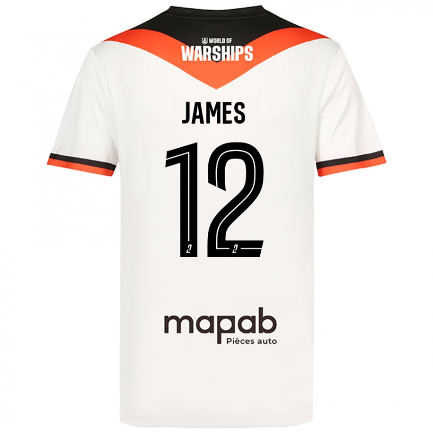 Kinder Isaac James #12 Weiß Auswärtstrikot Trikot 2024/25 T-Shirt Schweiz