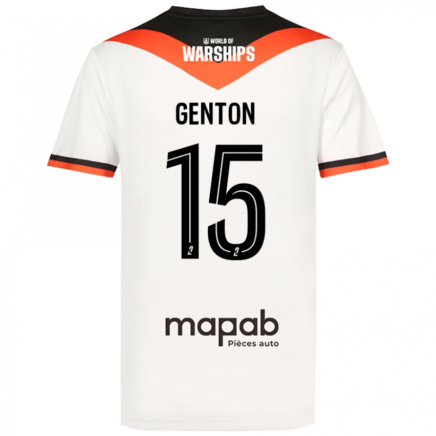 Kinder Enzo Genton #15 Weiß Auswärtstrikot Trikot 2024/25 T-Shirt Schweiz