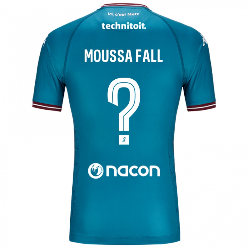 Kinder Pape Moussa Fall #0 Blau Petrol Auswärtstrikot Trikot 2024/25 T-Shirt Schweiz