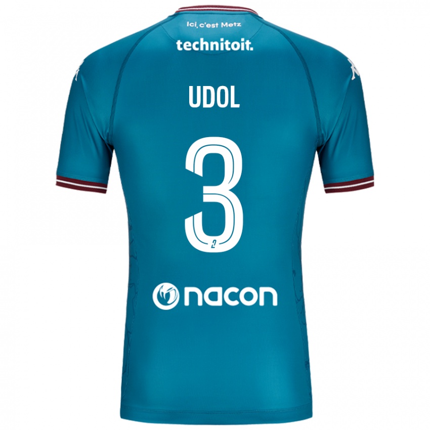 Kinder Matthieu Udol #3 Blau Petrol Auswärtstrikot Trikot 2024/25 T-Shirt Schweiz