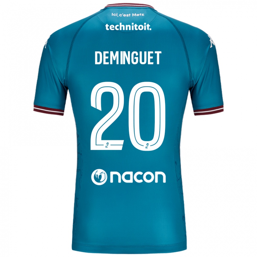 Kinder Jessy Deminguet #20 Blau Petrol Auswärtstrikot Trikot 2024/25 T-Shirt Schweiz