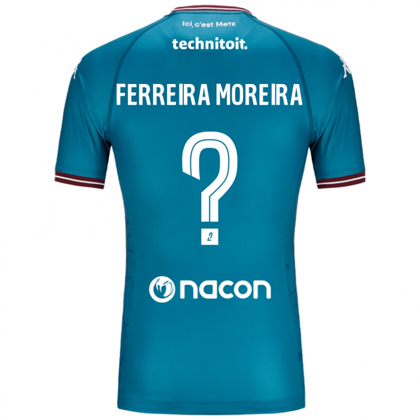 Kinder Ruben Ferreira Moreira #0 Blau Petrol Auswärtstrikot Trikot 2024/25 T-Shirt Schweiz