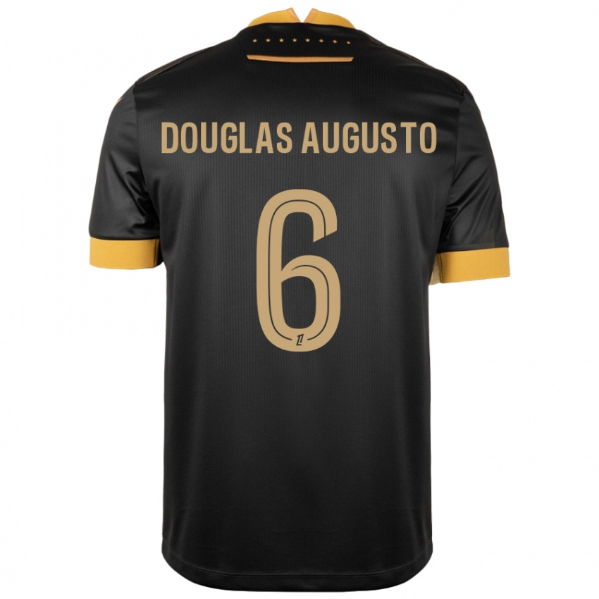 Kinder Douglas Augusto #6 Schwarz Braun Auswärtstrikot Trikot 2024/25 T-Shirt Schweiz