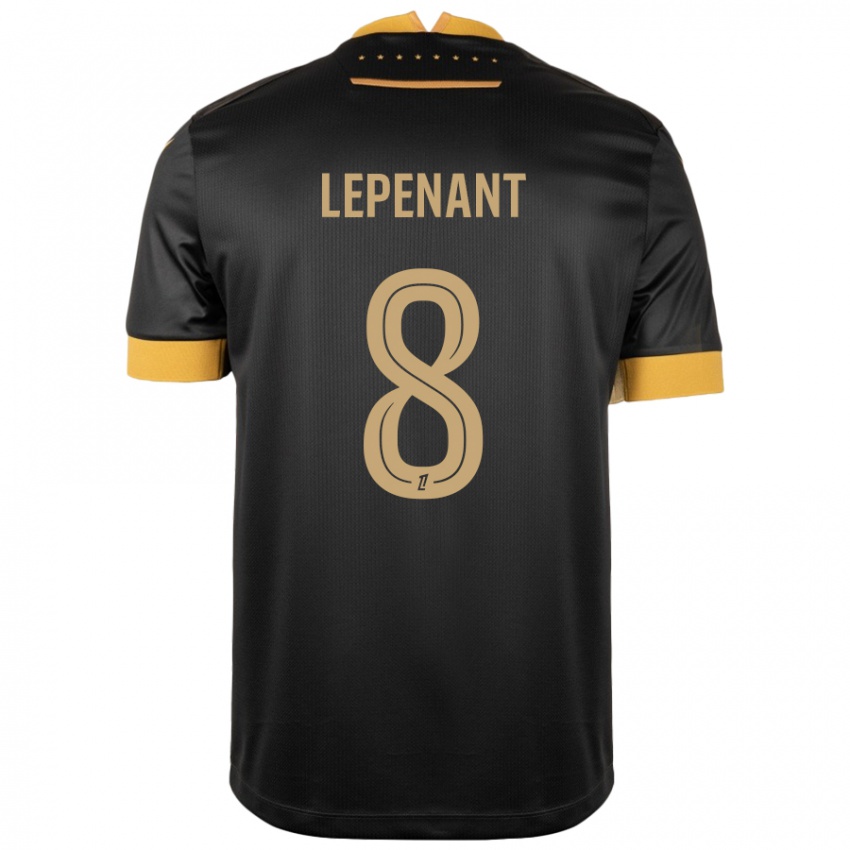 Kinder Johann Lepenant #8 Schwarz Braun Auswärtstrikot Trikot 2024/25 T-Shirt Schweiz