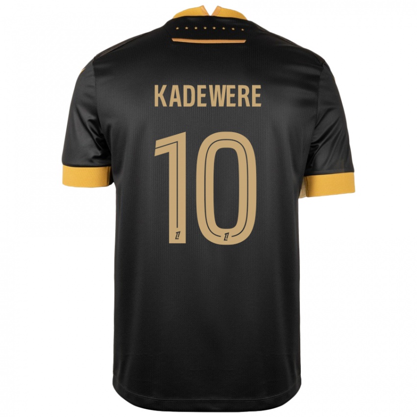 Kinder Tino Kadewere #10 Schwarz Braun Auswärtstrikot Trikot 2024/25 T-Shirt Schweiz