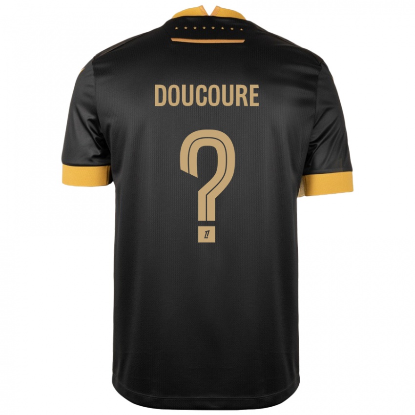 Kinder Sekou Doucoure #0 Schwarz Braun Auswärtstrikot Trikot 2024/25 T-Shirt Schweiz