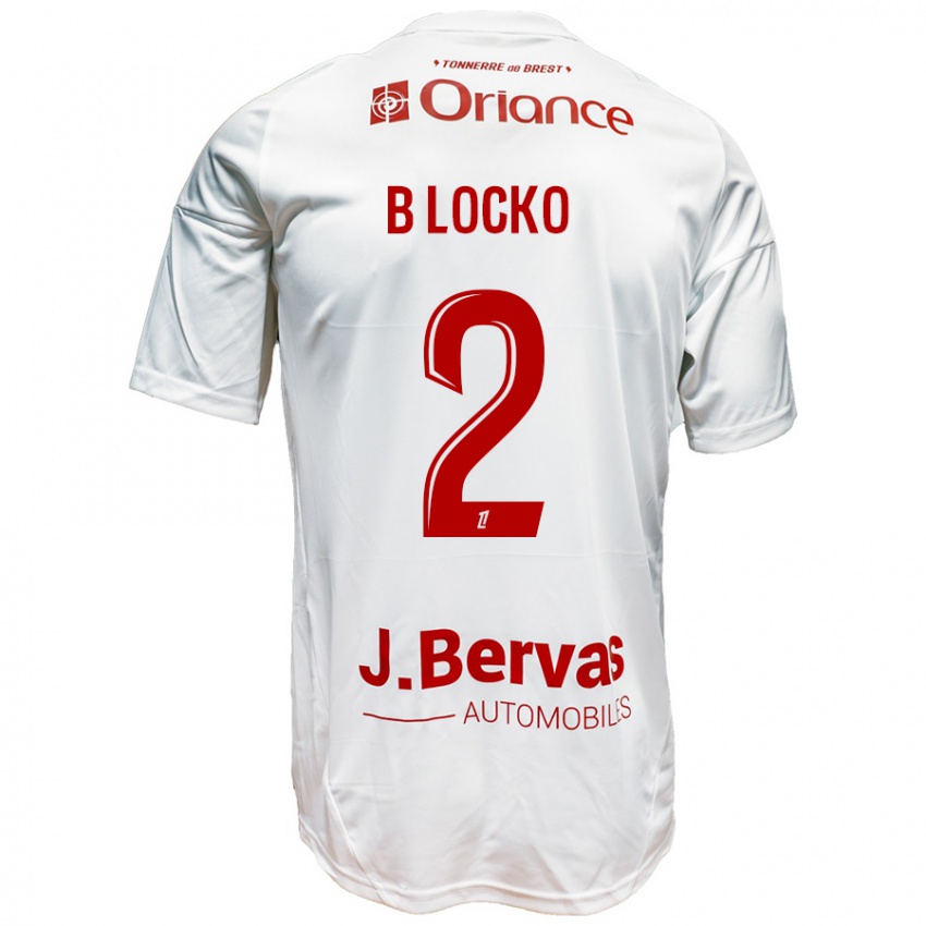 Enfant Maillot Bradley Locko #2 Blanc Rouge Tenues Extérieur 2024/25 T-Shirt Suisse