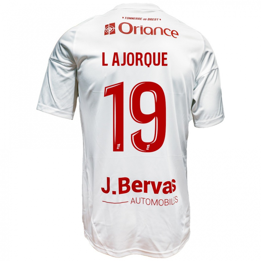 Kinder Ludovic Ajorque #19 Weiß Rot Auswärtstrikot Trikot 2024/25 T-Shirt Schweiz