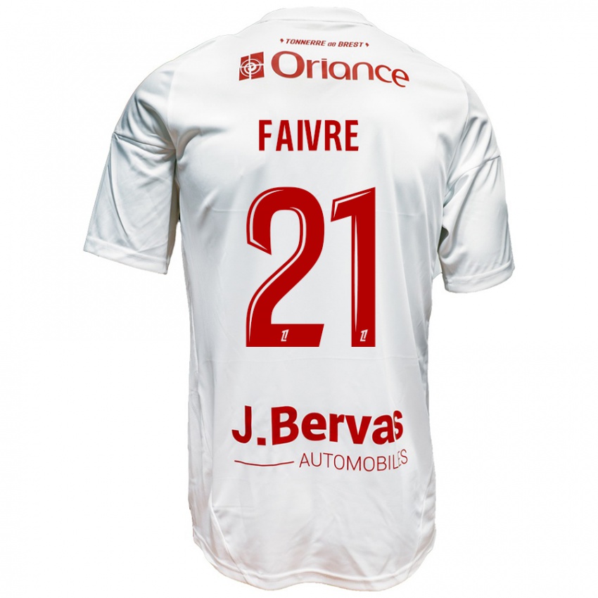 Kinder Romain Faivre #21 Weiß Rot Auswärtstrikot Trikot 2024/25 T-Shirt Schweiz