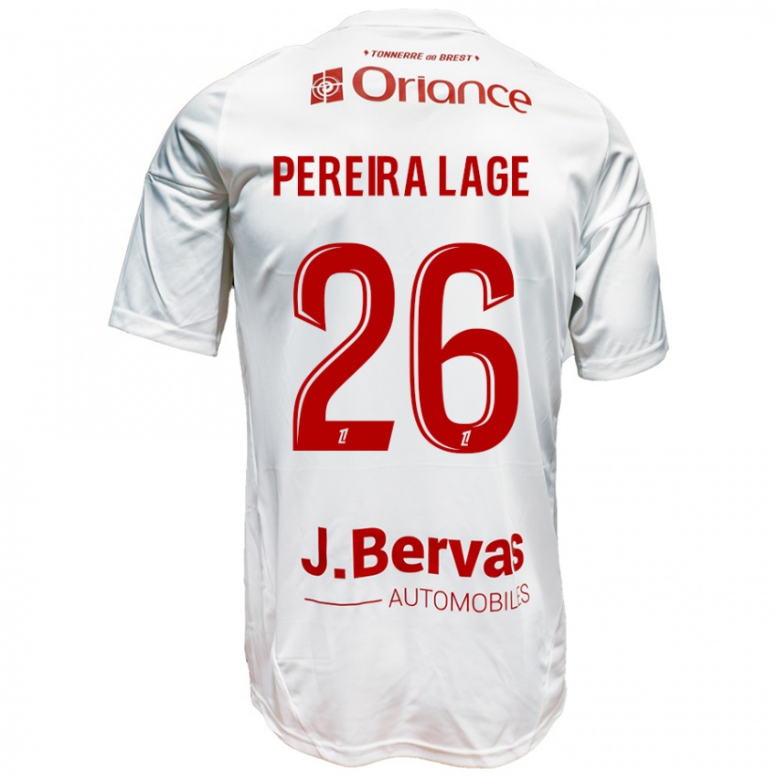 Kinder Mathias Pereira Lage #26 Weiß Rot Auswärtstrikot Trikot 2024/25 T-Shirt Schweiz