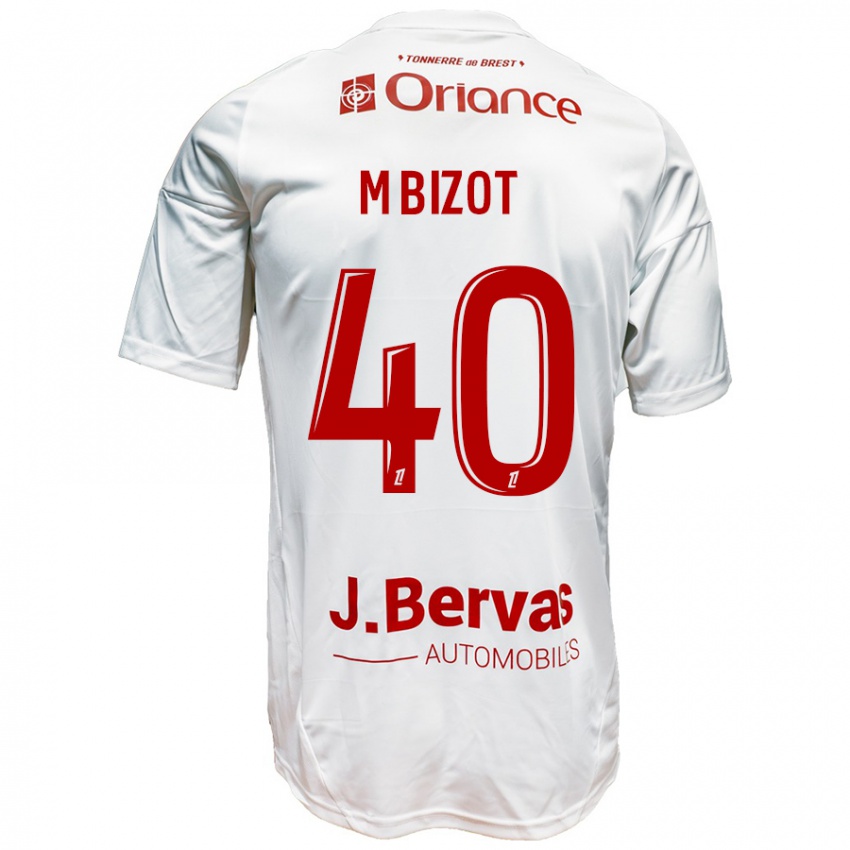 Kinder Marco Bizot #40 Weiß Rot Auswärtstrikot Trikot 2024/25 T-Shirt Schweiz