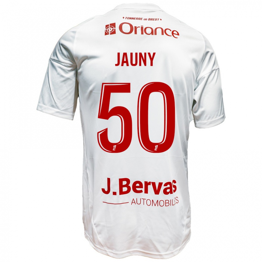 Kinder Noah Jauny #50 Weiß Rot Auswärtstrikot Trikot 2024/25 T-Shirt Schweiz