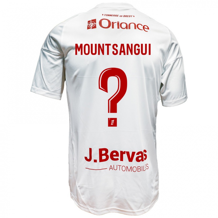 Enfant Maillot Warren Mountsangui #0 Blanc Rouge Tenues Extérieur 2024/25 T-Shirt Suisse