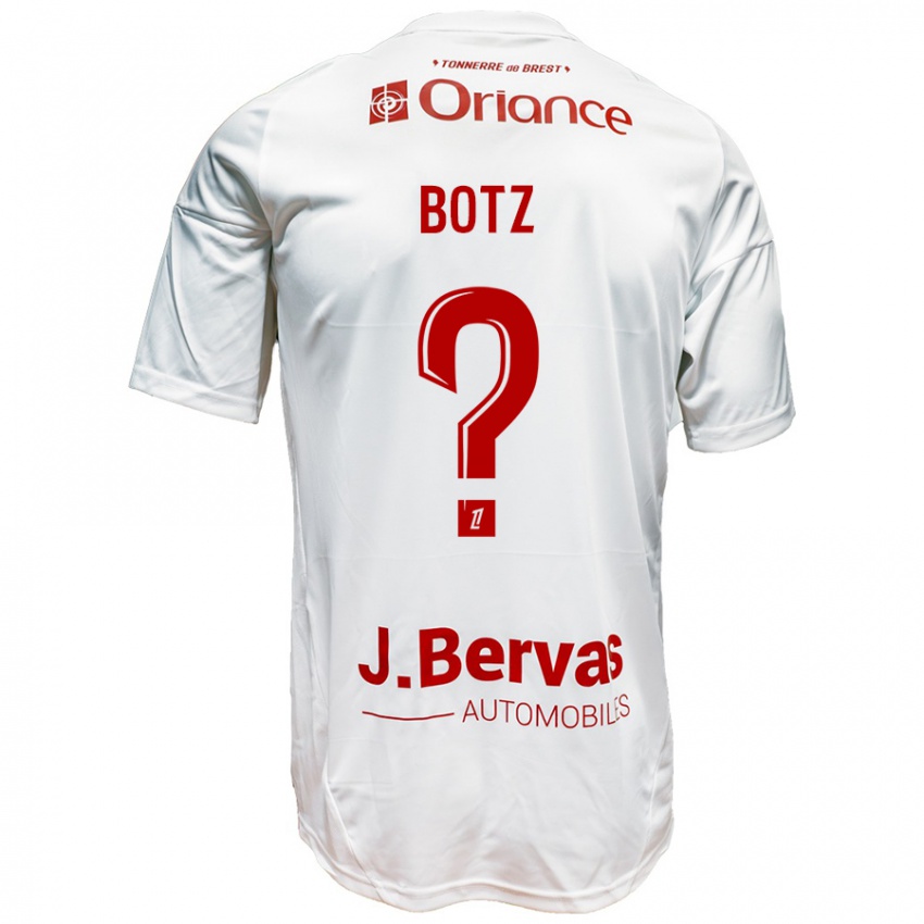 Enfant Maillot Léo Botz #0 Blanc Rouge Tenues Extérieur 2024/25 T-Shirt Suisse