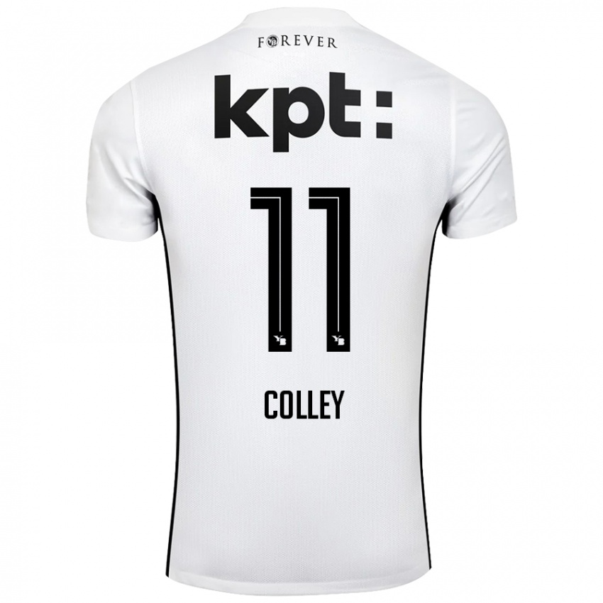 Kinder Ebrima Colley #11 Weiß Schwarz Auswärtstrikot Trikot 2024/25 T-Shirt Schweiz