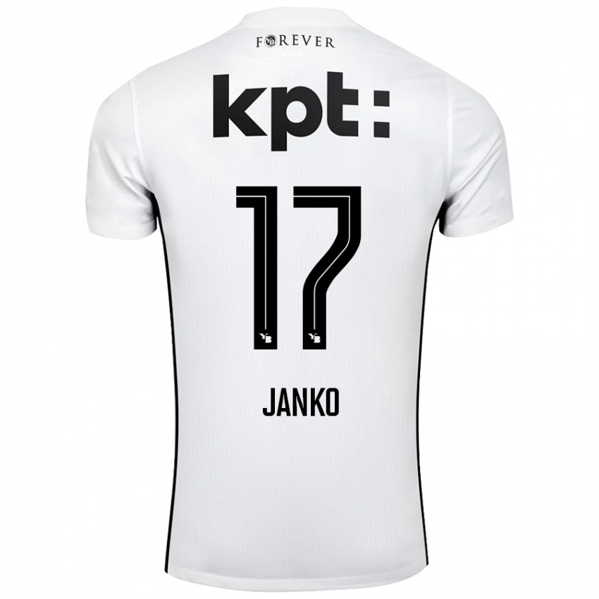 Kinder Saidy Janko #17 Weiß Schwarz Auswärtstrikot Trikot 2024/25 T-Shirt Schweiz