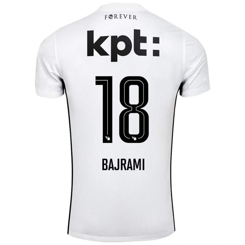 Kinder Ardian Bajrami #18 Weiß Schwarz Auswärtstrikot Trikot 2024/25 T-Shirt Schweiz