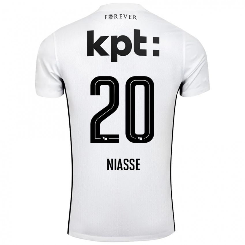 Kinder Cheikh Niasse #20 Weiß Schwarz Auswärtstrikot Trikot 2024/25 T-Shirt Schweiz