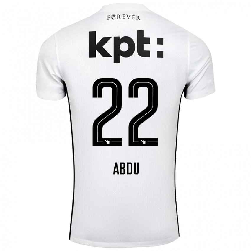 Kinder Abdu Conté #22 Weiß Schwarz Auswärtstrikot Trikot 2024/25 T-Shirt Schweiz