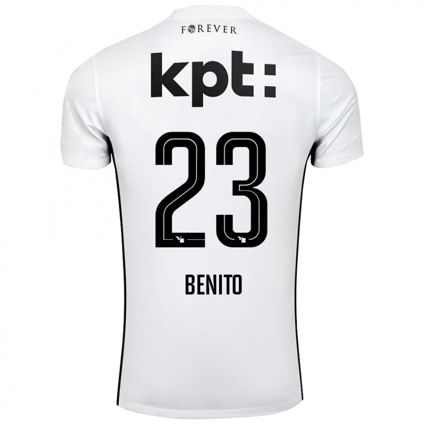 Kinder Loris Benito #23 Weiß Schwarz Auswärtstrikot Trikot 2024/25 T-Shirt Schweiz