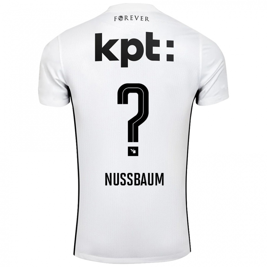 Enfant Maillot Ramon Nussbaum #0 Blanc Noir Tenues Extérieur 2024/25 T-Shirt Suisse