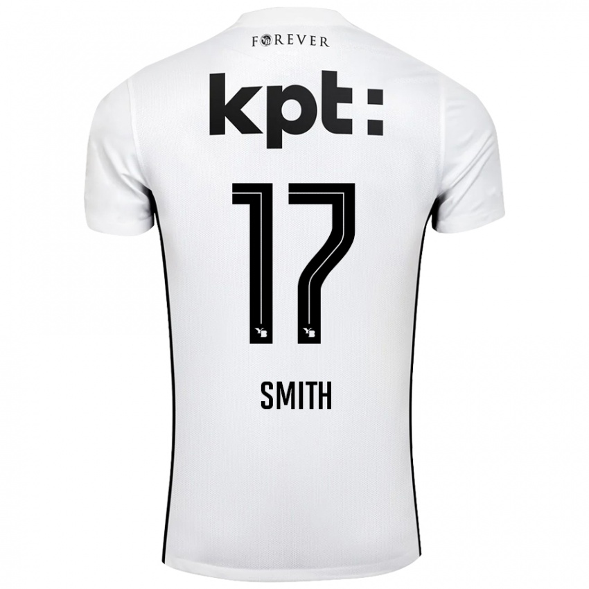 Kinder Rhodri Smith #17 Weiß Schwarz Auswärtstrikot Trikot 2024/25 T-Shirt Schweiz