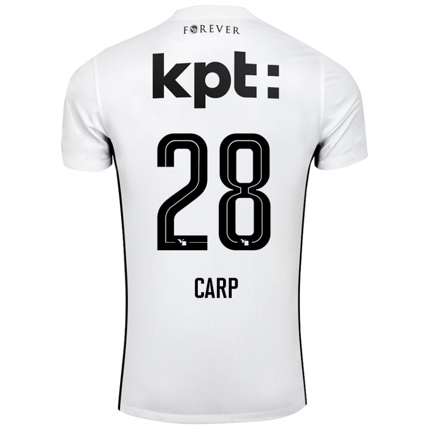 Enfant Maillot Cristina Carp #28 Blanc Noir Tenues Extérieur 2024/25 T-Shirt Suisse