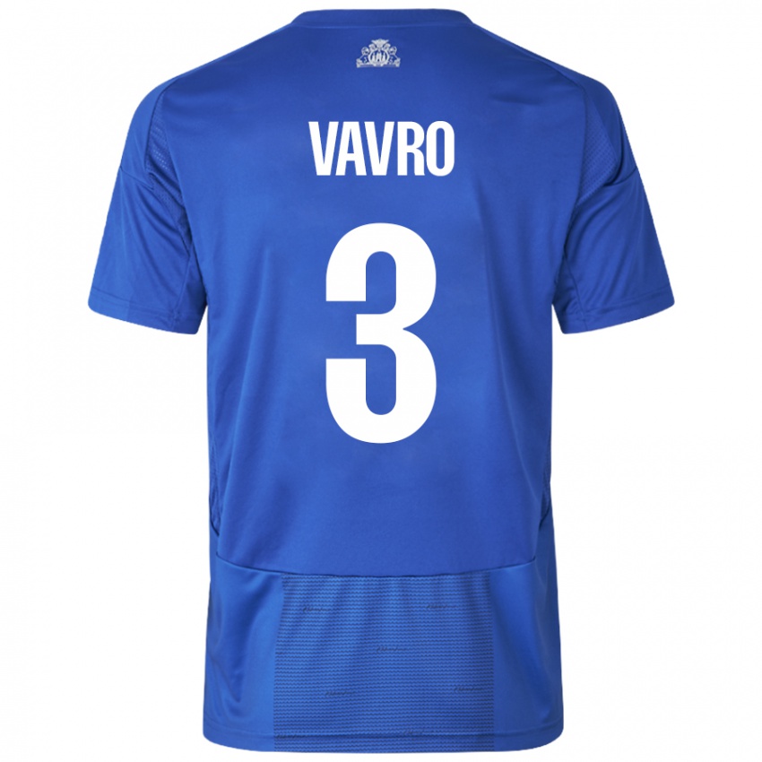 Kinder Denis Vavro #3 Weiß Blau Auswärtstrikot Trikot 2024/25 T-Shirt Schweiz