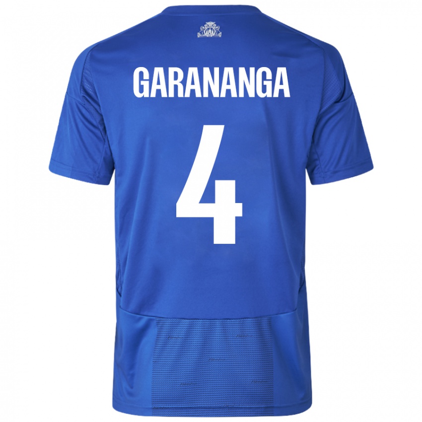 Kinder Munashe Garananga #4 Weiß Blau Auswärtstrikot Trikot 2024/25 T-Shirt Schweiz