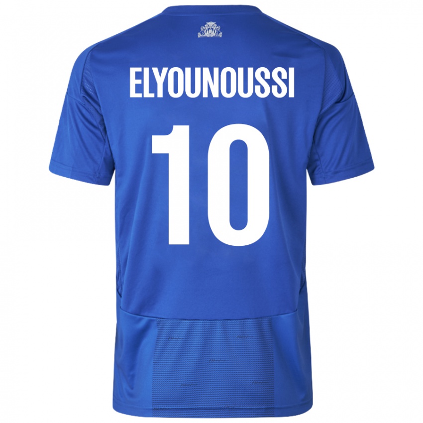 Kinder Mohamed Elyounoussi #10 Weiß Blau Auswärtstrikot Trikot 2024/25 T-Shirt Schweiz